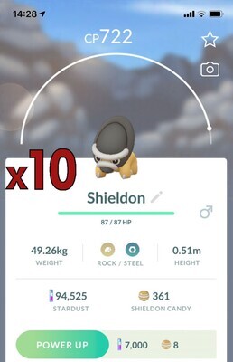 Shieldon [x10] - Pokemon GO Trade