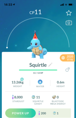 Squirtle Party Hat - Pokemon GO Trade
