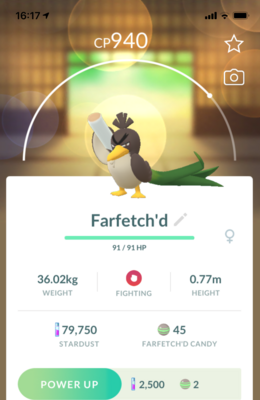 Galarian Farfetch&#39;d Trade - Pokemon GO Trade