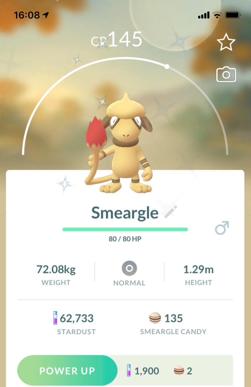 Shiny Smeargle - Pokemon GO Trade