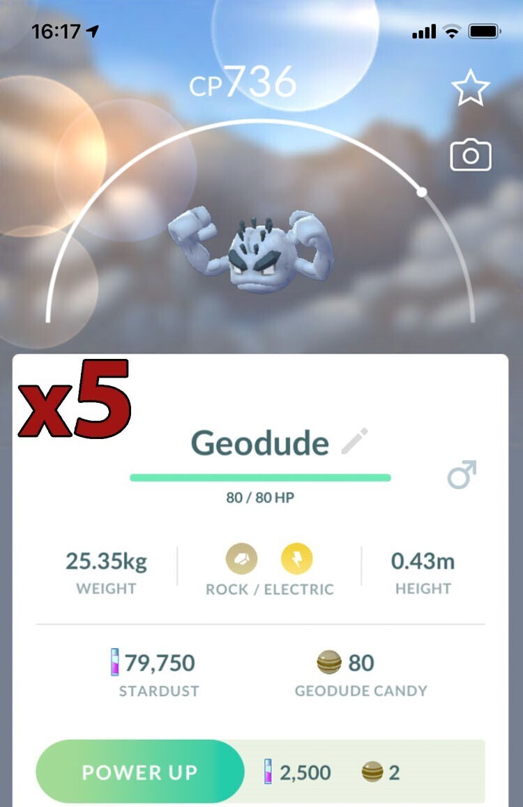 Alolan Geodude [x5] - Pokemon GO Trade