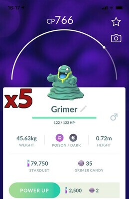 Alolan Grimer [x5] - Pokemon GO Trade
