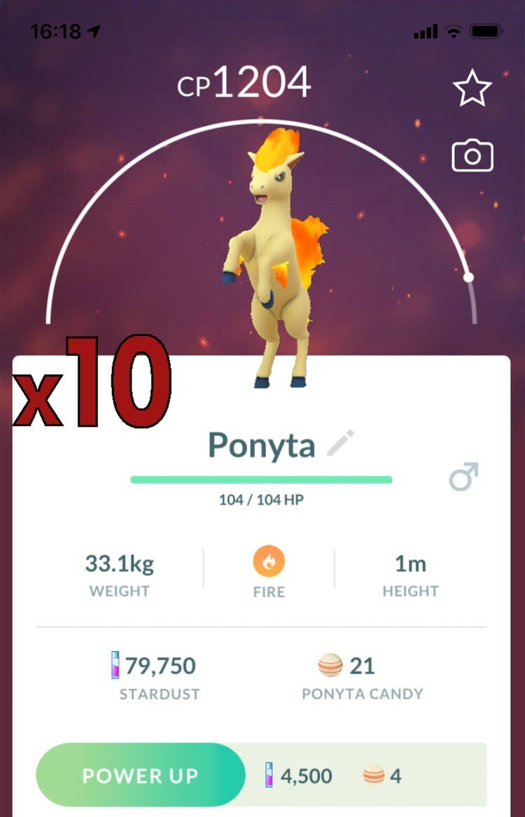 Ponyta [x10] - Pokemon GO Trade