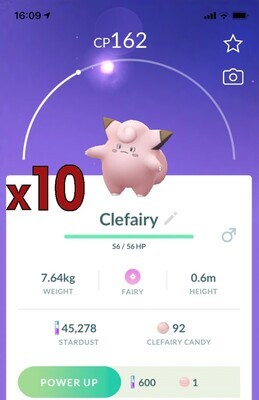 Clefairy [x10] - Pokemon GO Trade