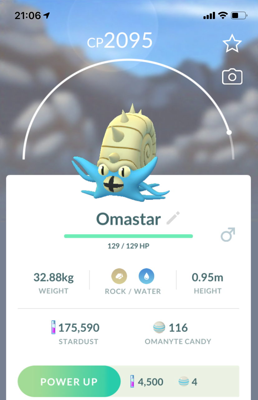 #139 - Omastar - Pokemon GO Trade