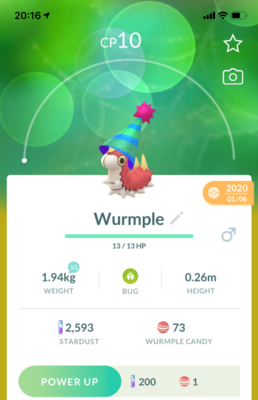 Wurmple Party Hat - Pokemon GO Trade