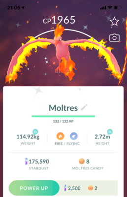 #146 - Shiny Moltres - Pokemon GO Trade