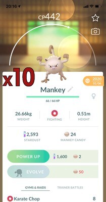 Mankey [x10] - Pokemon GO Trade