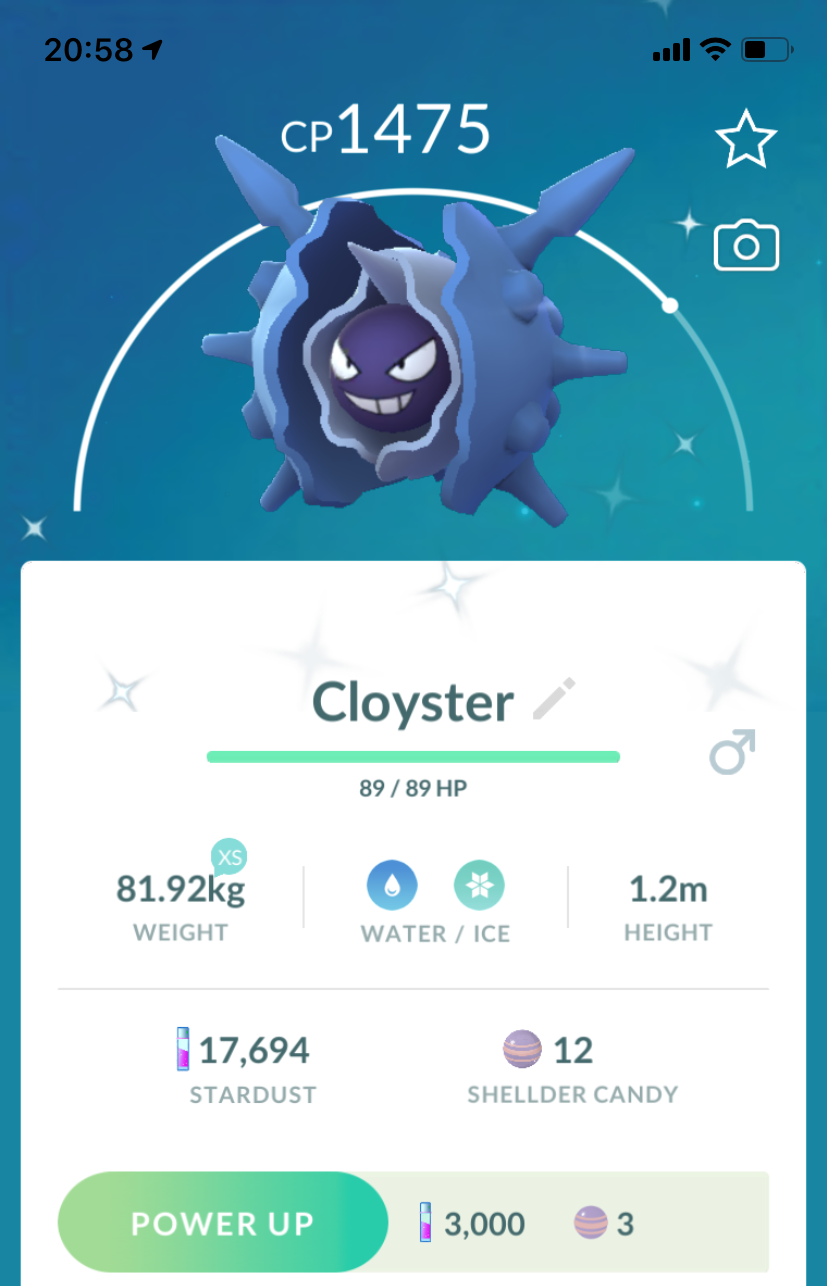 #091 - Shiny Cloyster - Pokemon GO Trade