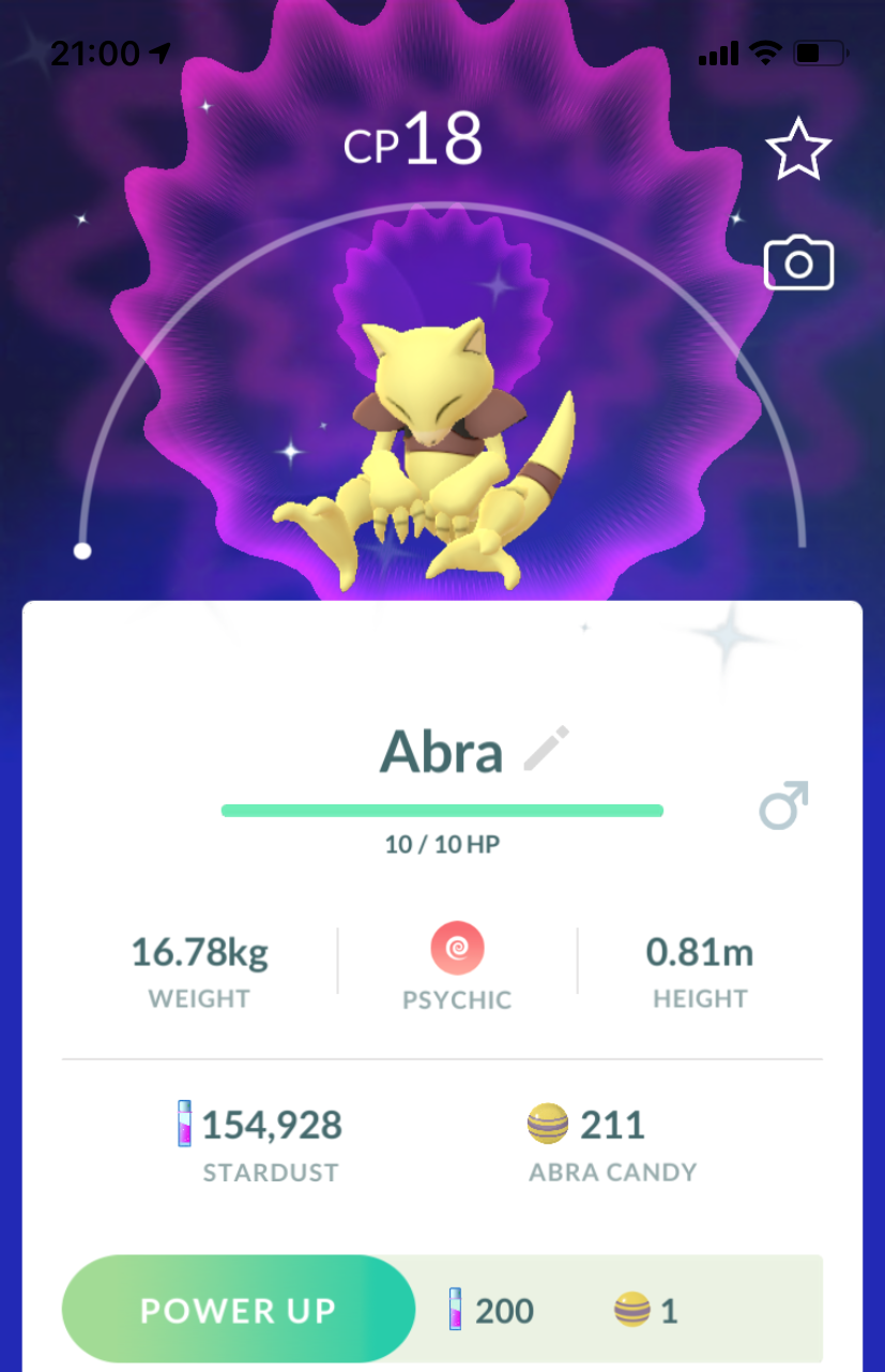 Shiny Abra - Pokemon GO Trade