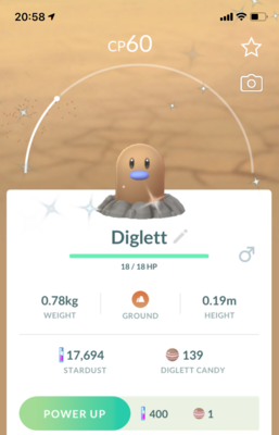Shiny Diglett - Pokemon GO Trade