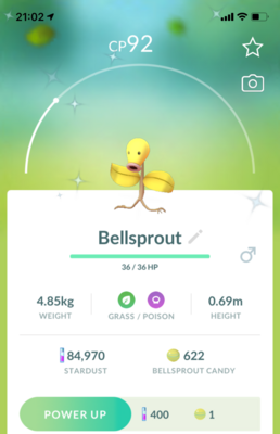 #070 - Shiny Bellsprout - Pokemon GO Trade