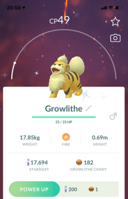 #058 - Shiny Growlithe - Pokemon GO Trade