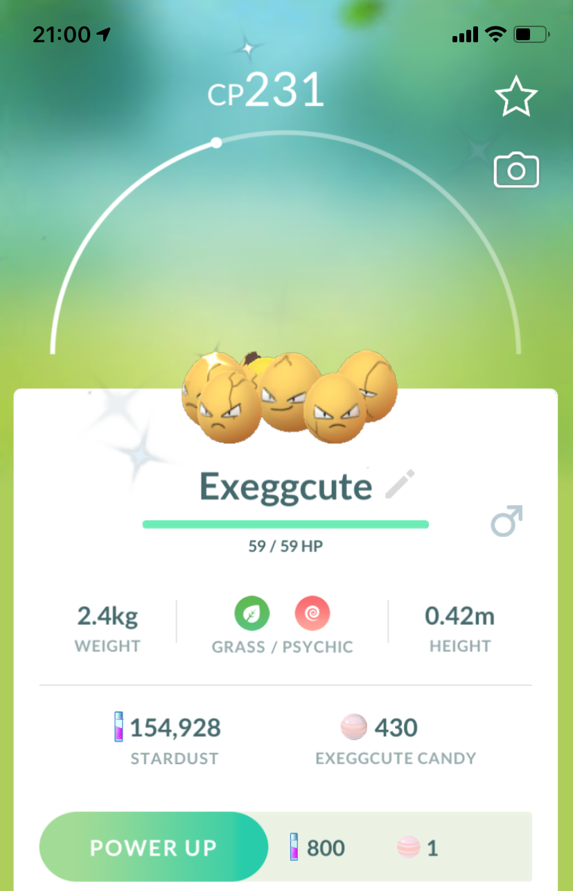 Shiny Exeggcute - Pokemon GO Trade