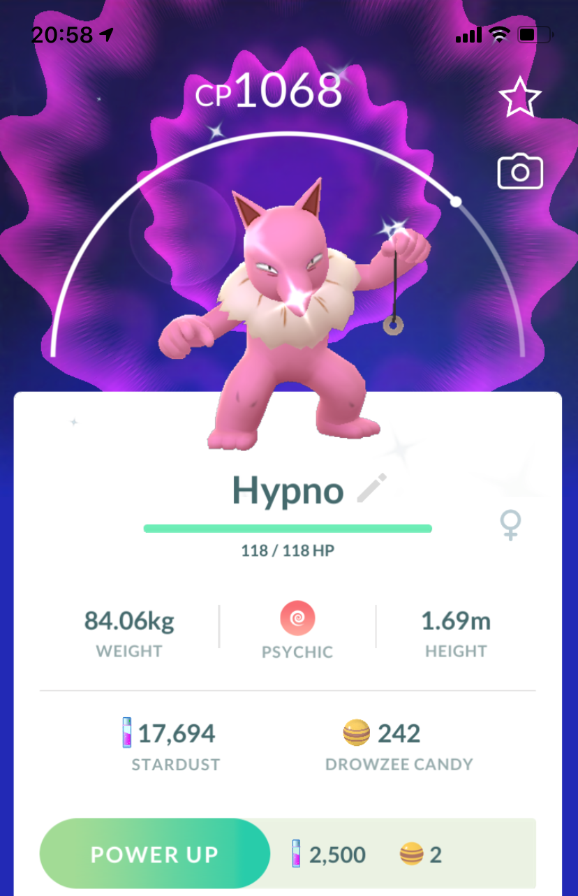 #097 - Shiny Hypno - Pokemon GO Trade