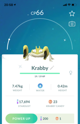 Shiny Krabby - Pokemon GO Trade