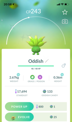 Shiny Oddish - Pokemon GO Trade