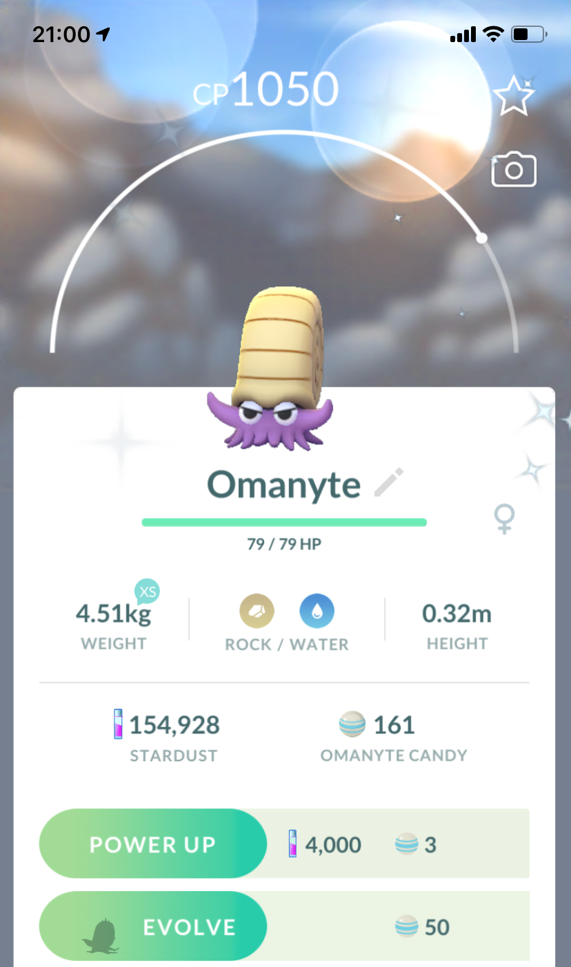 Shiny Omanyte - Pokemon GO Trade