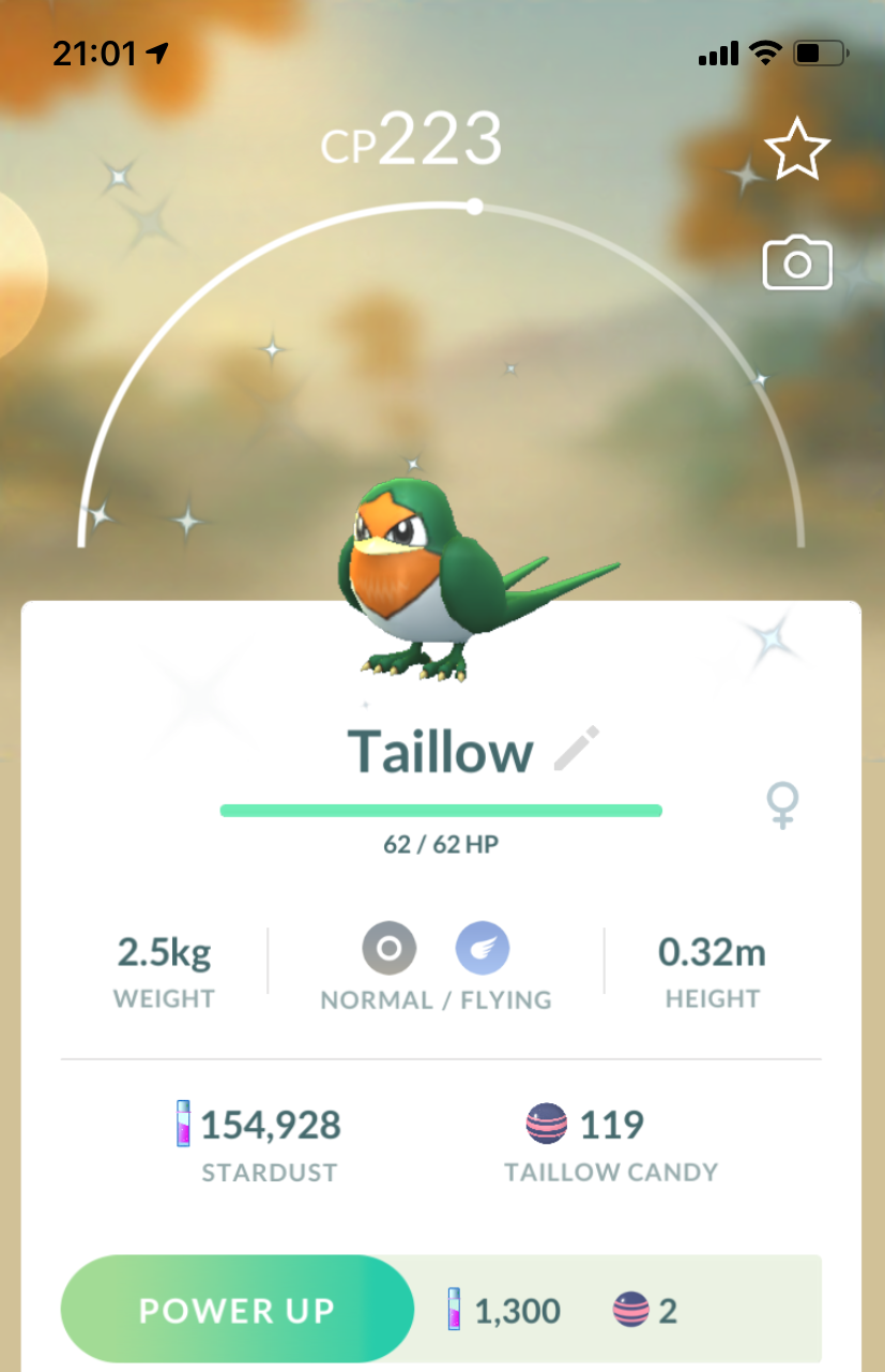 Shiny Taillow - Pokemon GO Trade