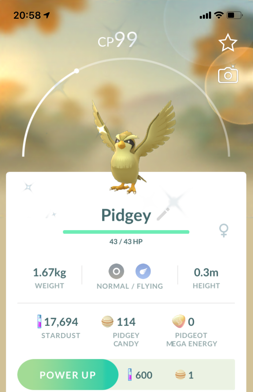 Shiny Pidgey - Pokemon GO Trade