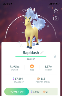 #078 - Shiny Rapidash - Pokemon GO Trade