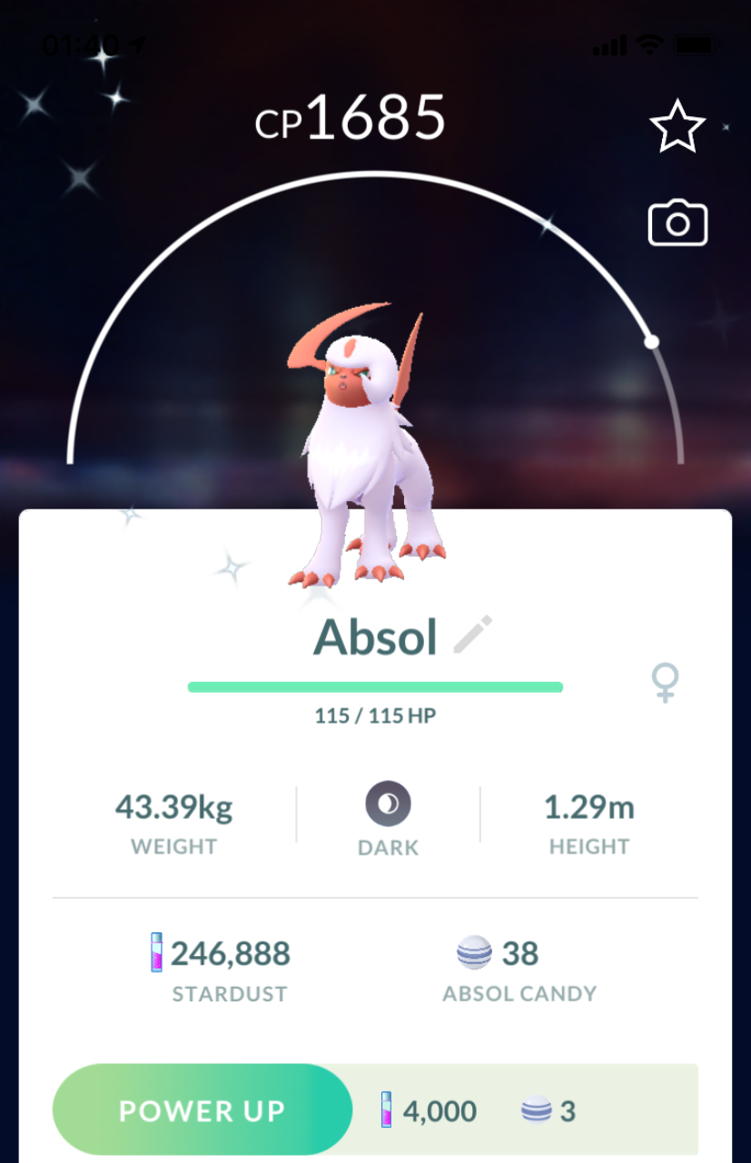 Shiny Absol - Pokemon GO Trade
