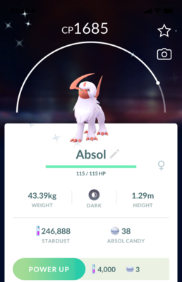 Shiny Absol - Pokemon GO Trade