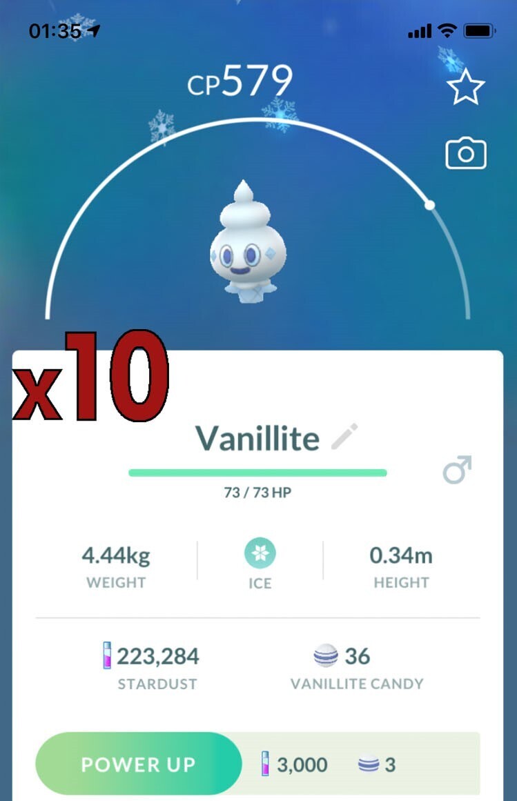 Vanillite [x10] - Pokemon GO Trade