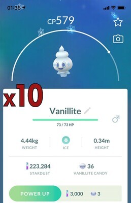 Vanillite [x10] - Pokemon GO Trade