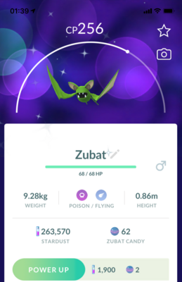 #041 - Shiny Zubat - Pokemon GO Trade