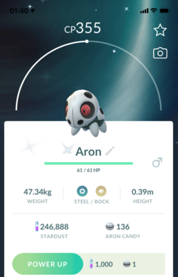 Shiny Aron - Pokemon GO Trade