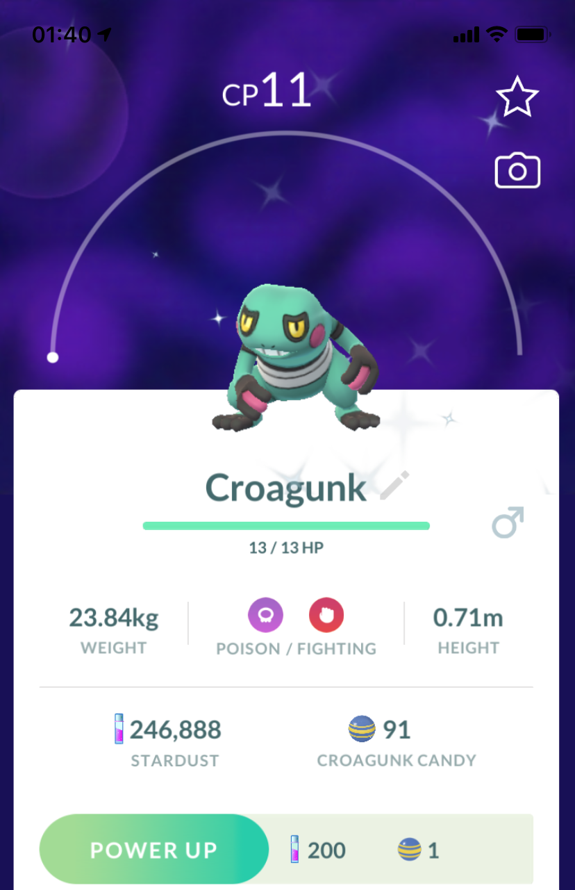 Shiny Croagunk - Pokemon GO Trade