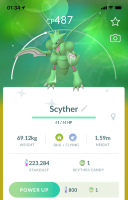 Shiny Scyther - Pokemon GO Trade