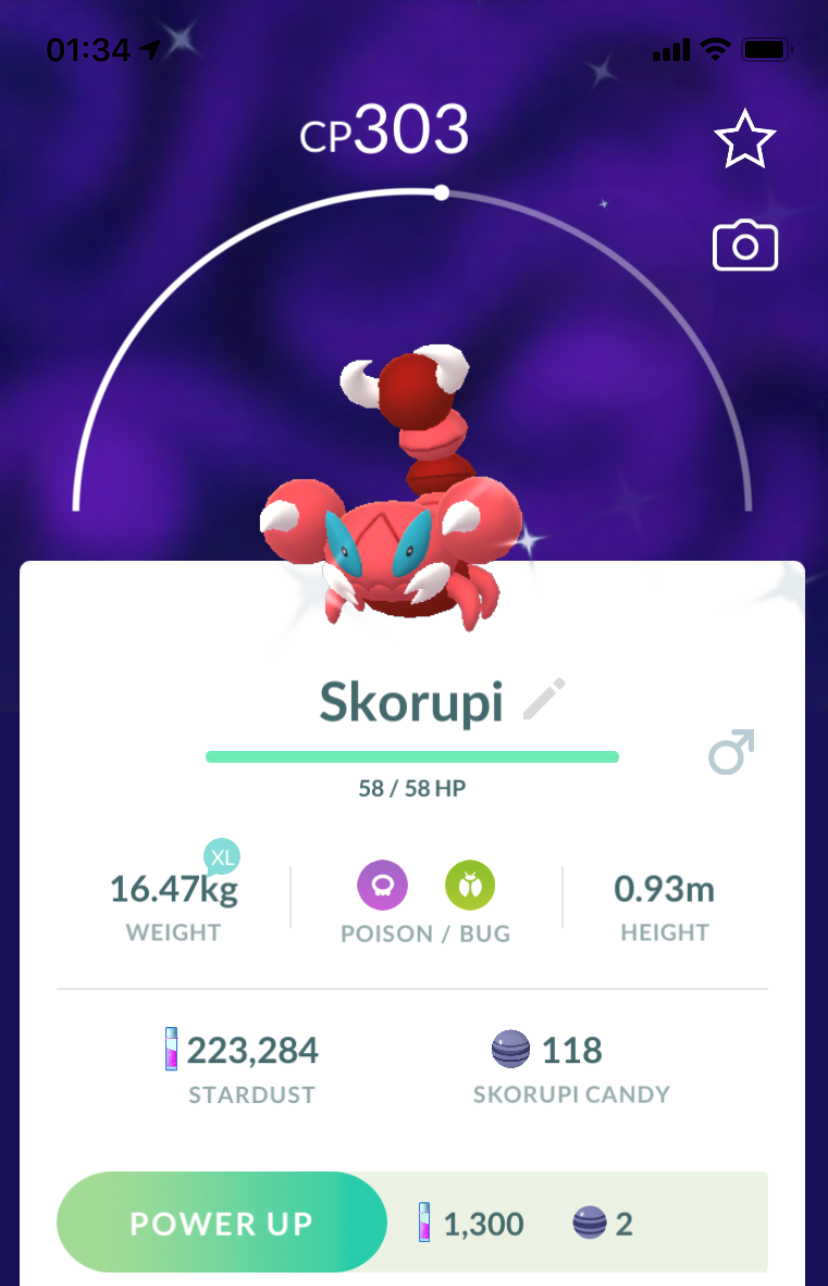 Shiny Skorupi - Pokemon GO Trade