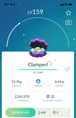 Shiny Clamperl - Pokemon GO Trade