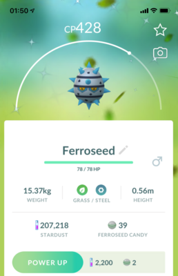 Shiny Ferroseed - Pokemon GO Trade