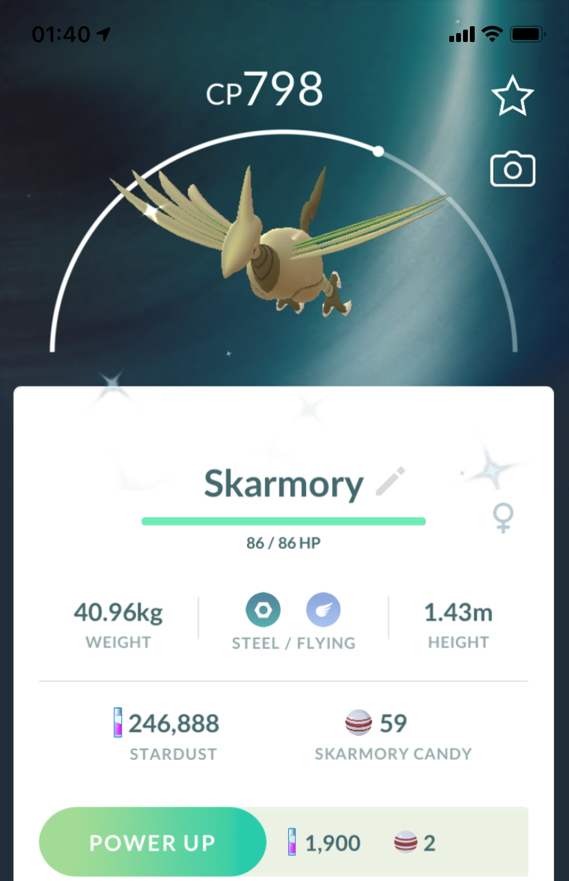 Shiny Skarmory - Pokemon GO Trade