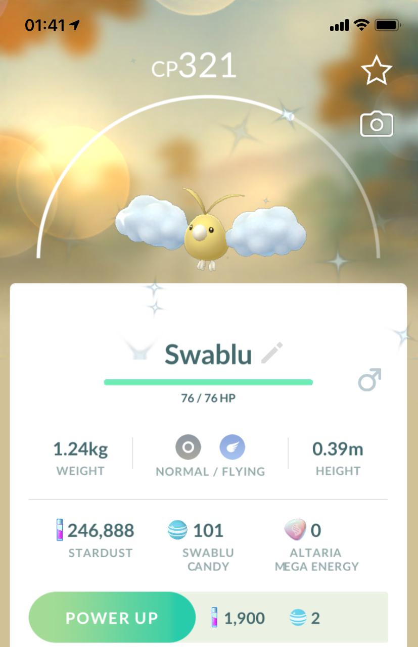 #333 - Shiny Swablu - Pokemon GO Trade