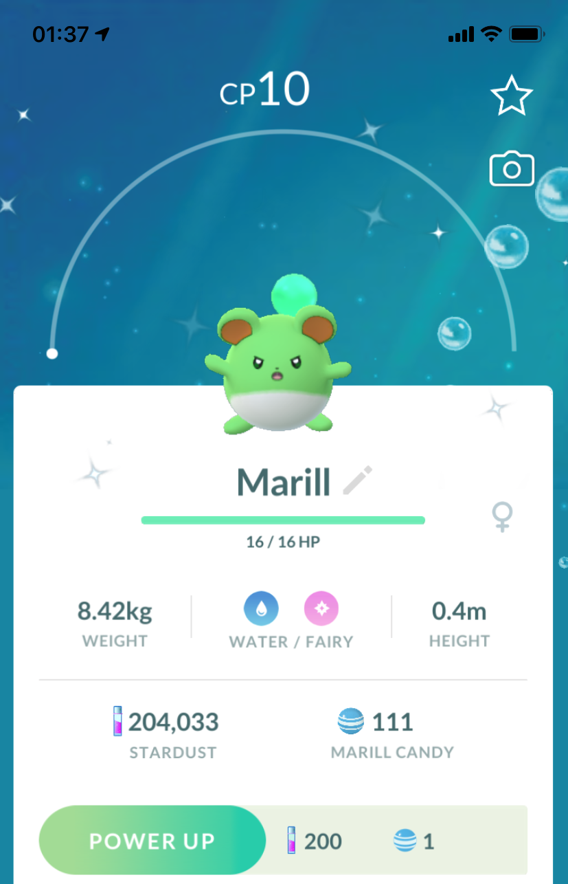 Shiny Marill - Pokemon GO Trade