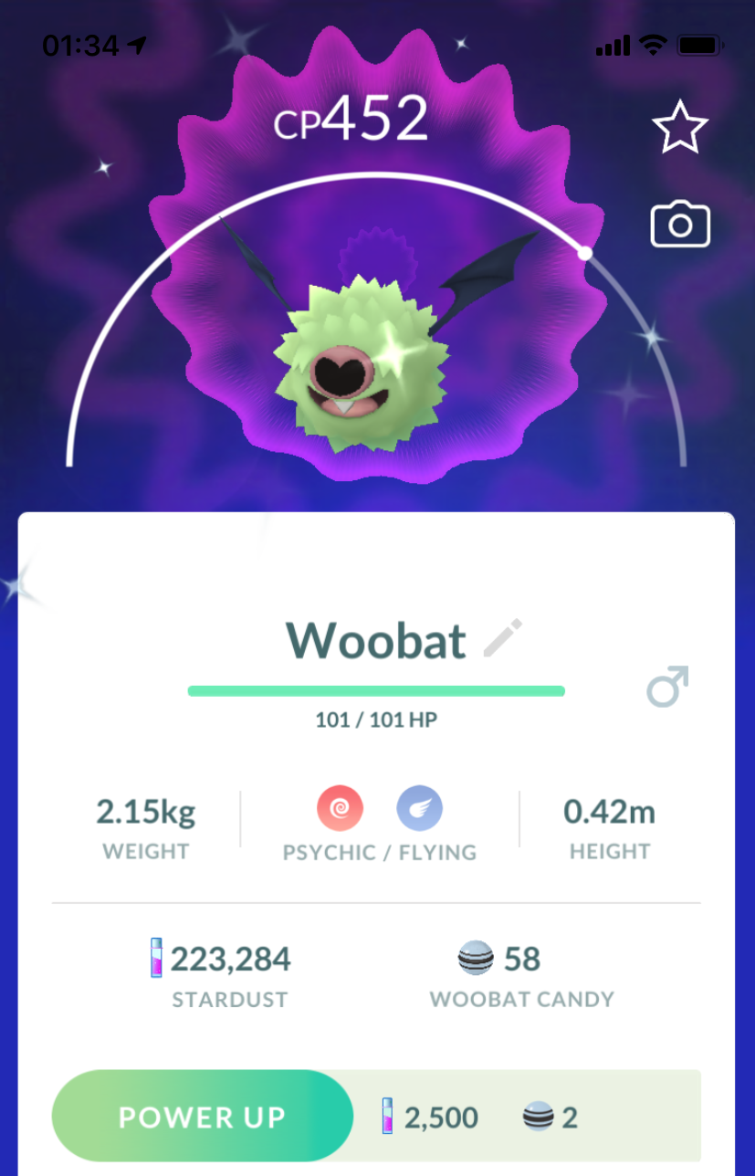 Shiny Woobat - Pokemon GO Trade