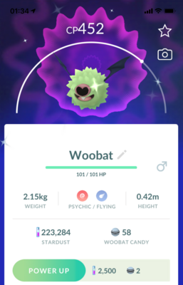 Shiny Woobat - Pokemon GO Trade