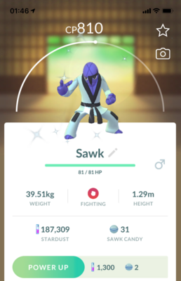Shiny Sawk - Pokemon GO Trade