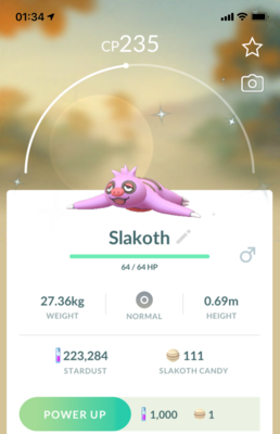 Shiny Slakoth - Pokemon GO Trade