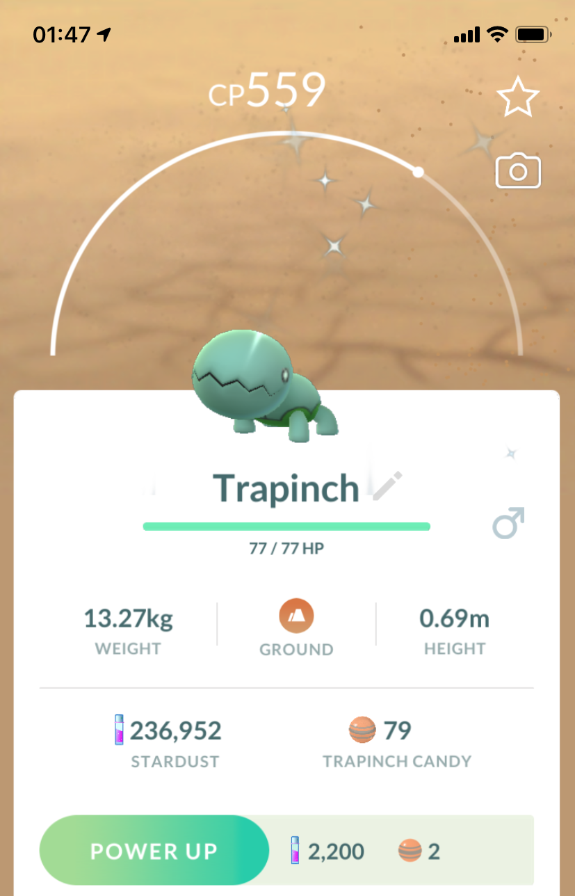 Shiny Trapinch - Pokemon GO Trade