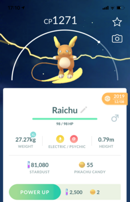 Alolan Raichu - Pokemon GO Trade