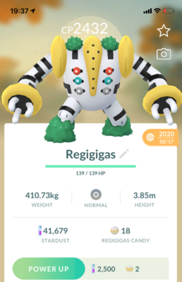 Regigigas Lv20 Trade - Pokemon GO Trade