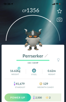 Galarian Perrserker - Pokemon GO Trade