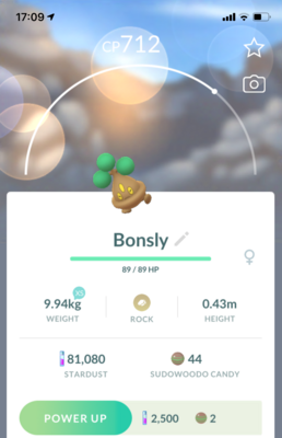 Bonsly Trade - Pokemon GO Trade