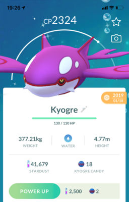 #382 - Shiny Kyogre - Pokemon GO Trade