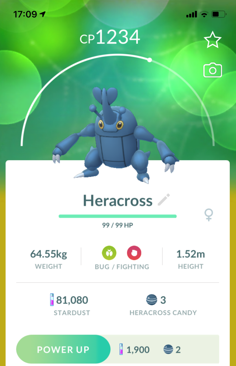 214 Heracross For Great League Pokemon Go Trade